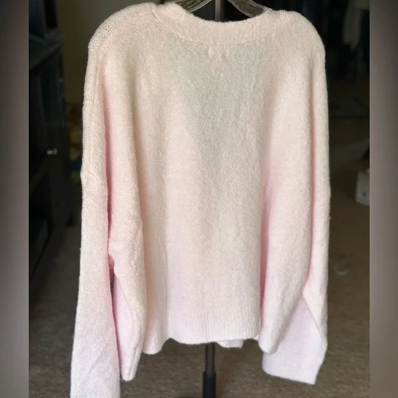 Auden Soft Pink Button-Up Cardigan - Picture 3 of 4